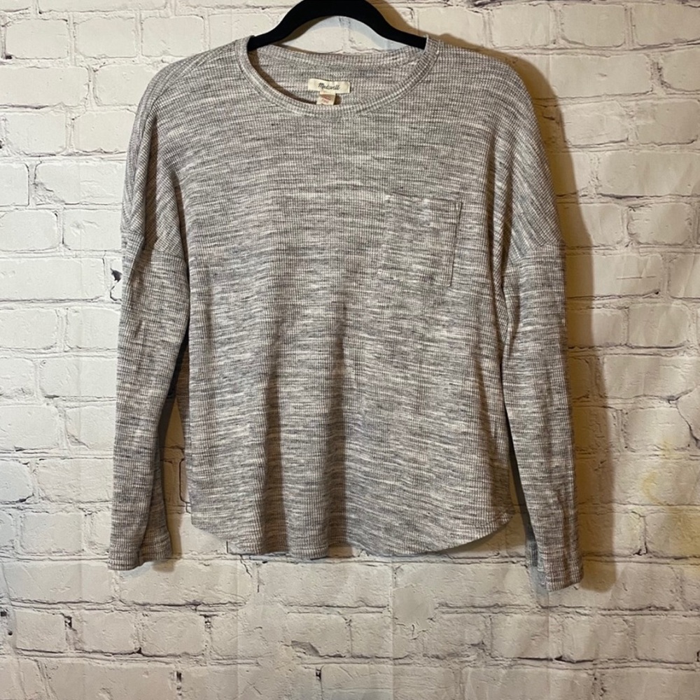 Madewell Small Grey Long Sleeve Knit Sweater